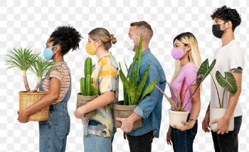 Png plant parent mockup wearing masks the new… | Free stock illustration | High Resolution graphic