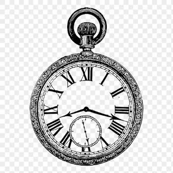 PNG pocket watch, vintage clipart, | Free PNG Illustration - rawpixel