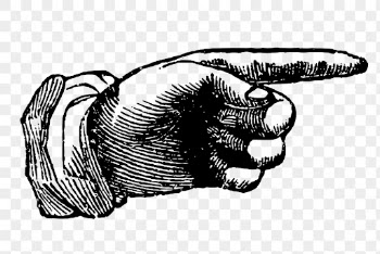 PNG pointing hand gesture, vintage | Free PNG Illustration - rawpixel