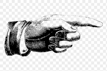 PNG pointing hand gesture, vintage | Free PNG Illustration - rawpixel