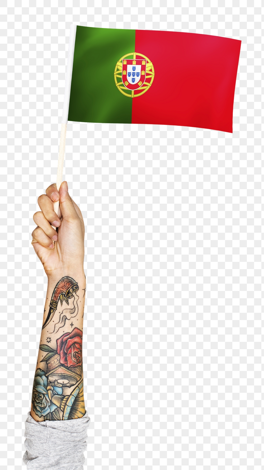 Png Portugal's flag, tattooed hand | Free PNG - rawpixel