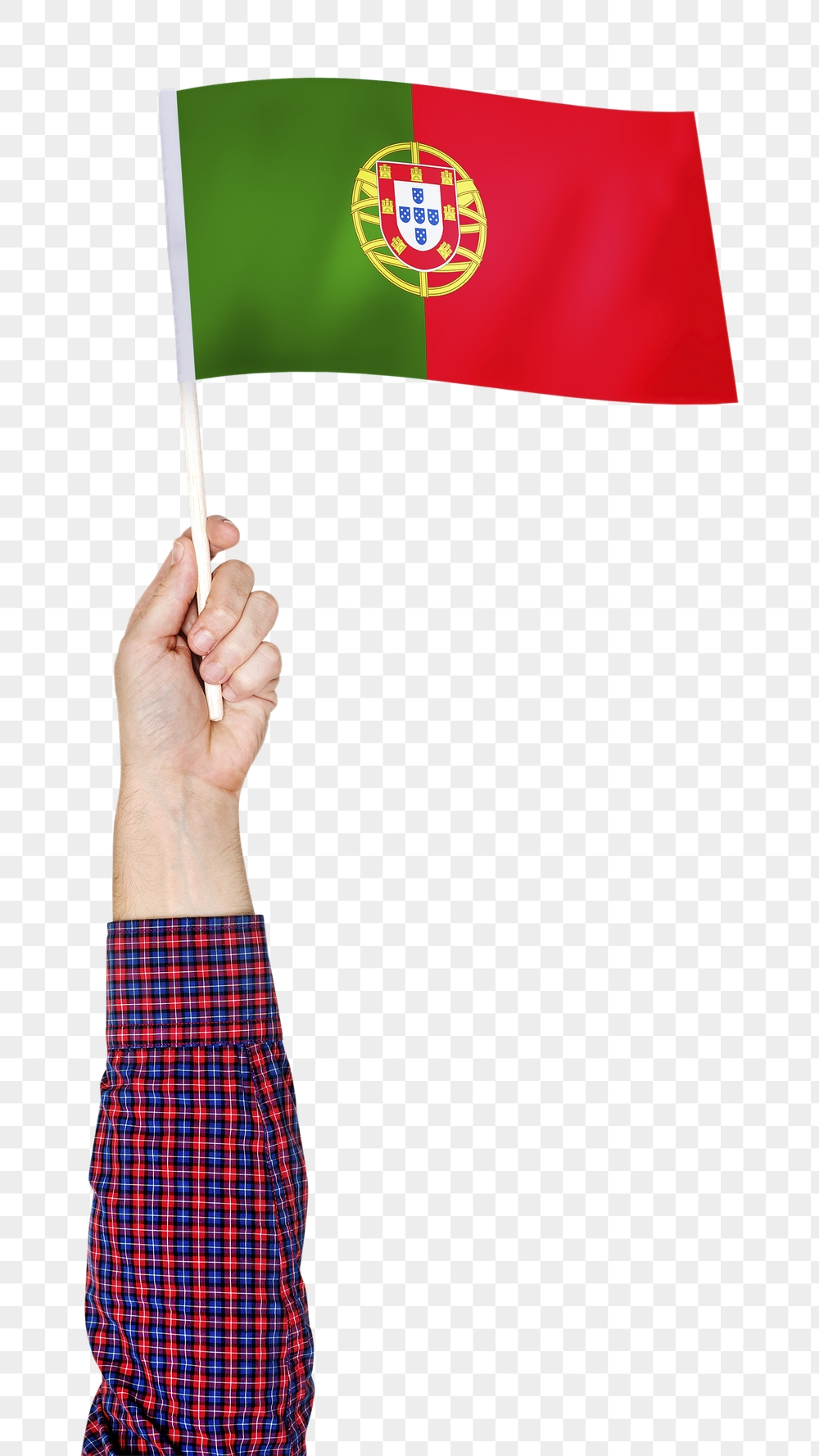 Png Portuguese flag in hand | Free PNG - rawpixel