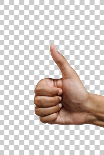 PNG Positive Hand Gesture: Thumbs Up