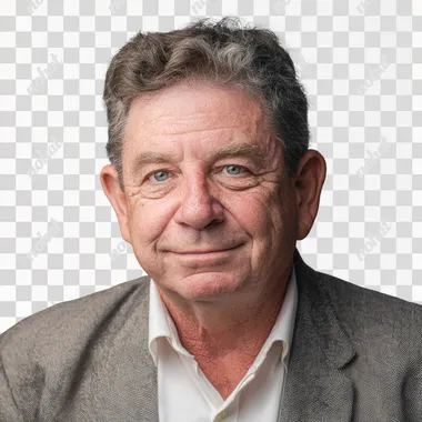 PNG Professional Headshot of a Mature Businessman