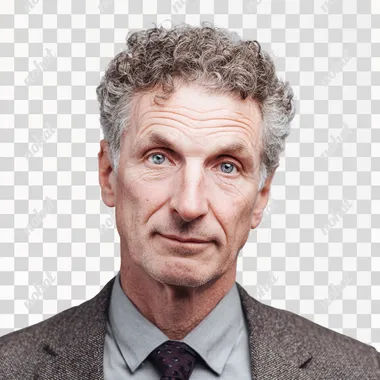 PNG Professional Headshot of a Mature White Businessman