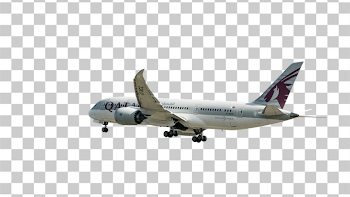 PNG Qatar Airways Boeing 787 Dreamliner Landing
