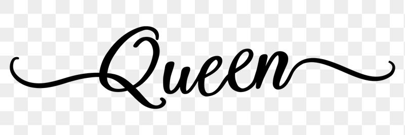 PNG queen, minimal black calligraphy, | Free PNG - rawpixel