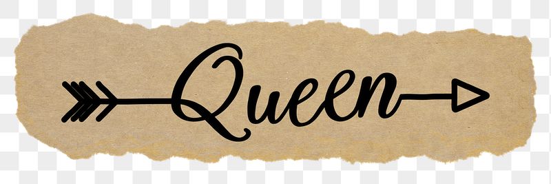 PNG queen word, torn paper, | Free PNG - rawpixel