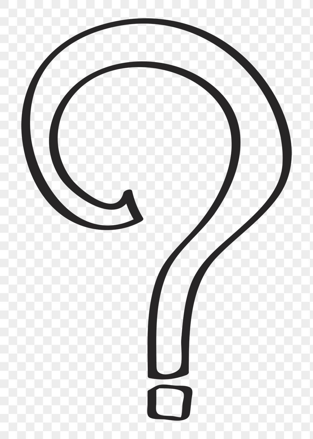 PNG question mark, simple line | Free Icons - rawpixel
