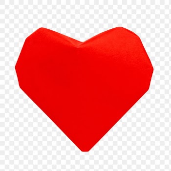 Png Red heart paper mockup hand craft element | Free stock illustration | High Resolution graphic