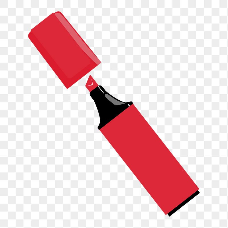PNG red highlighter marker sticker, | Free PNG - rawpixel