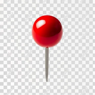 PNG Red Lollipop on a Stick in Studio Lighting for Home Decor Display