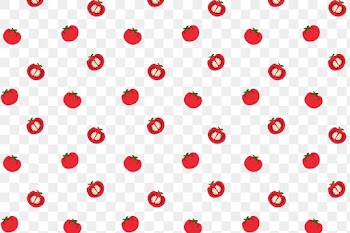 Png red tomato pattern transparent background