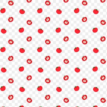 Png red tomato pattern transparent background