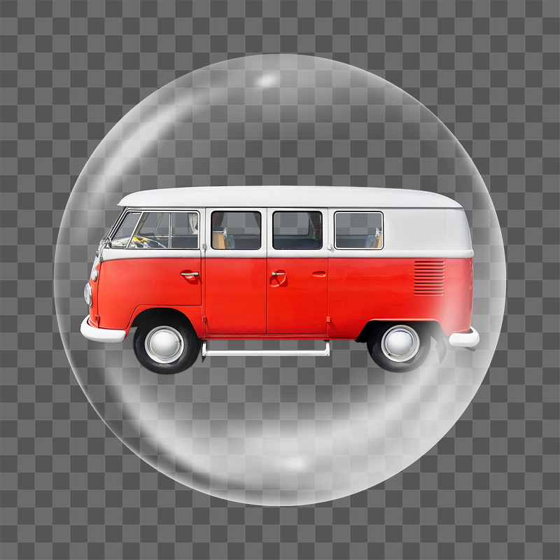 PNG red vintage van sticker, | Free PNG - rawpixel
