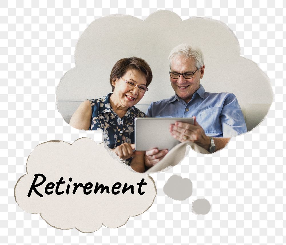 Png retirement speech bubble sticker, | Free PNG - rawpixel