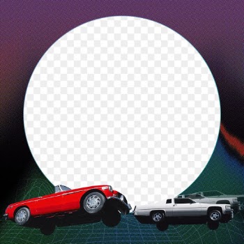 Png retro frame with cars, remixed from… | Free stock illustration | High Resolution graphic