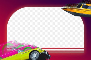 Png retro frame with cars, remixed from… | Free stock illustration | High Resolution graphic