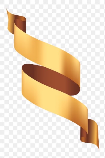 PNG Ribbon clipart, gold banner on… | Free stock illustration | High Resolution graphic