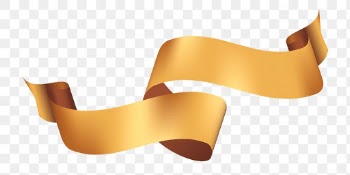 PNG Ribbon clipart, gold banner on… | Free stock illustration | High Resolution graphic