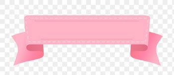PNG Ribbon sticker, pink banner on… | Free stock illustration | High Resolution graphic