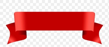 PNG Ribbon sticker, Red banner on transparent… | Free stock illustration | High Resolution graphic