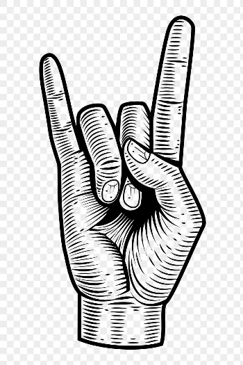 PNG rock hand sign sticker, | Free PNG - rawpixel
