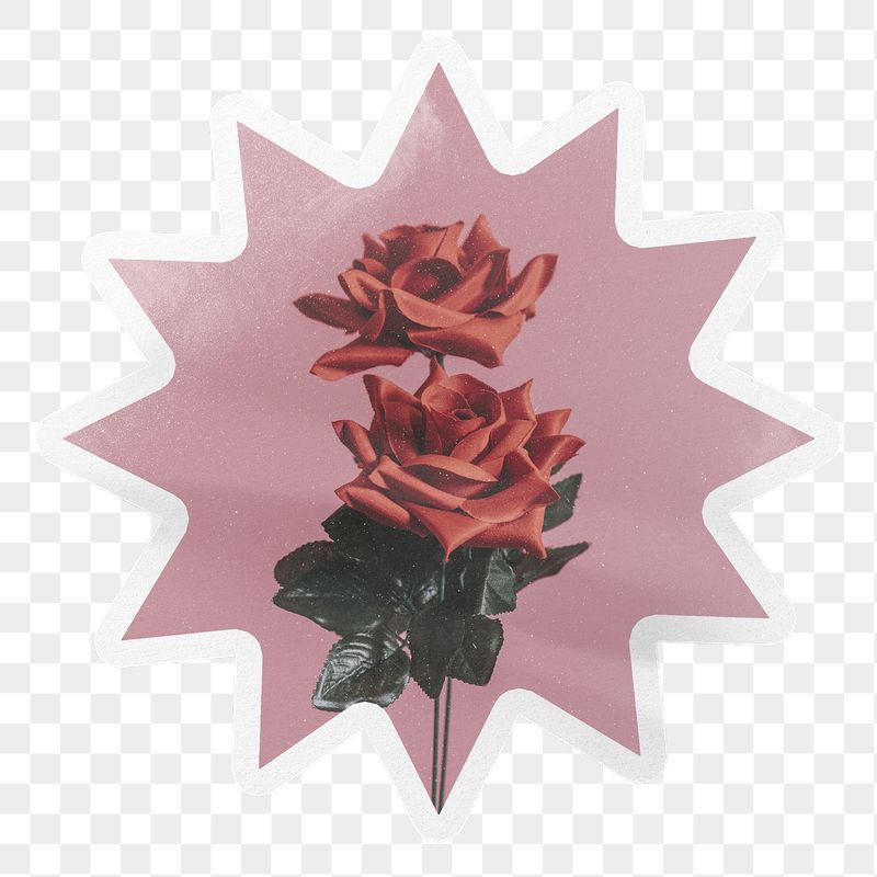 PNG rose label, aesthetic pink | Free PNG - rawpixel