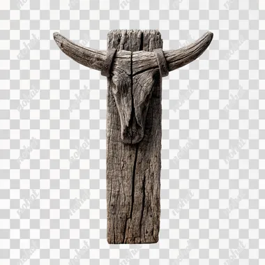PNG Rustic Bull Horns Fencepost PNG Rustic Bull Horns Fencepost