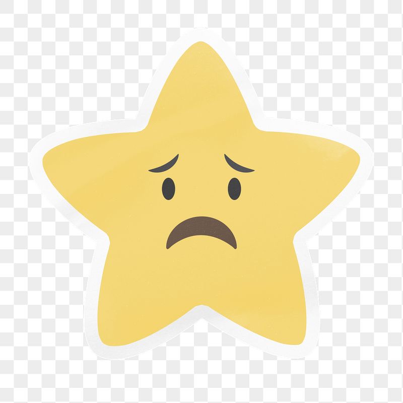 PNG sad star emoji, digital | Free PNG - rawpixel