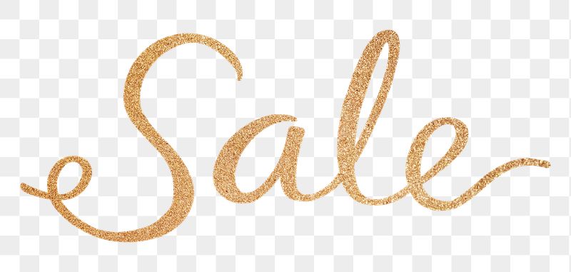 PNG sale word, gold glittery | Free PNG - rawpixel