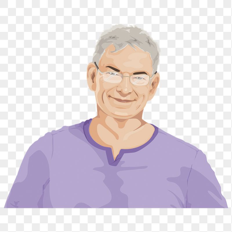 PNG senior man sticker, smiling | Free PNG - rawpixel