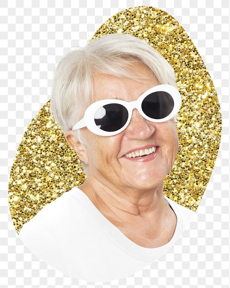 Png senior woman with sunglasses | Free PNG - rawpixel