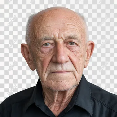 PNG Serious Portrait of an 81-Year-Old Polish Man PNG Serious Portrait of an 81-Year-Old Polish Man