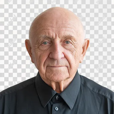PNG Serious Portrait of an Elderly Polish Man with Calm Expression PNG Serious Portrait of an Elderly Polish Man with Calm Expression