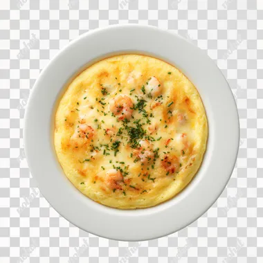 PNG Shrimp and Cheese Omelette - Top View PNG Shrimp and Cheese Omelette - Top View
