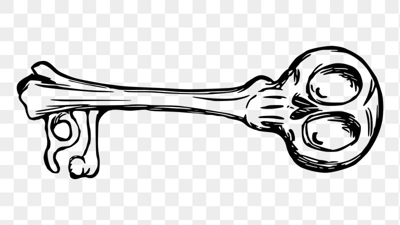 PNG skeleton key object sticker | Free PNG - rawpixel