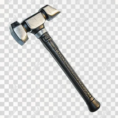 PNG Sledgehammer with Metal Handle for Construction in Ultra HD Realism