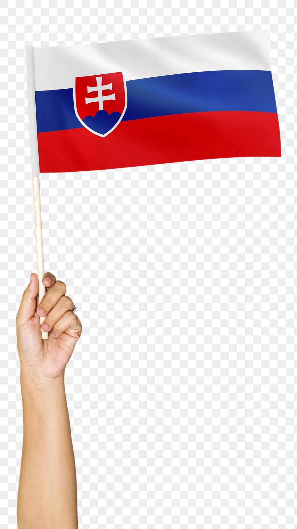 Png Slovak Republic's flag in hand | Free PNG - rawpixel