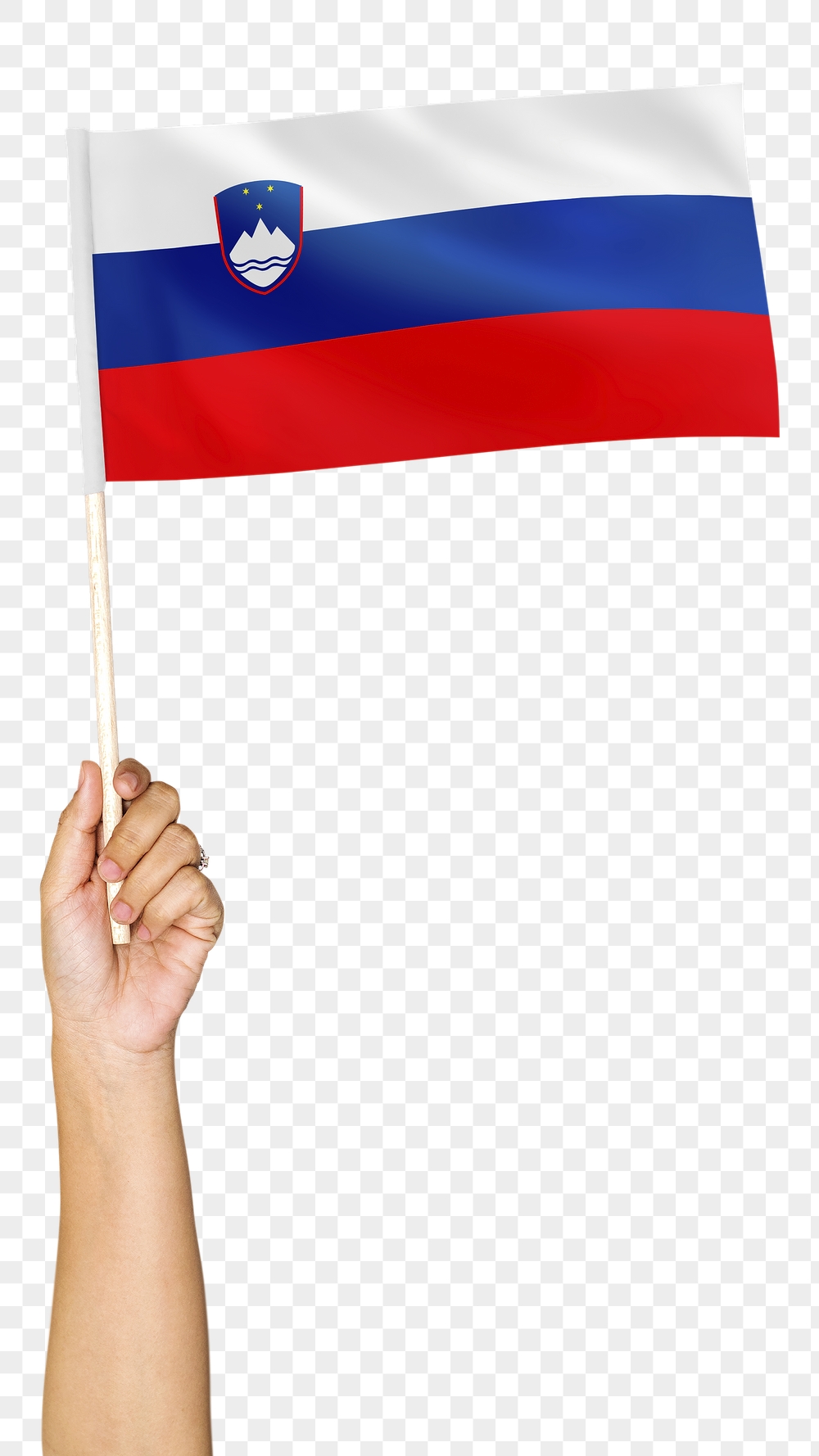 Png Slovenia's flag in hand | Free PNG - rawpixel