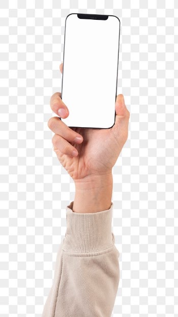 Png smartphone screen hand mockup digital… | Free stock illustration | High Resolution graphic