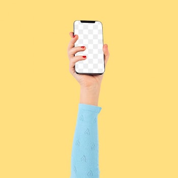 Png Smartphone screen hand mockup digital… | Free stock illustration | High Resolution graphic