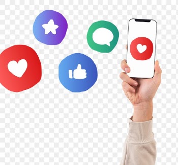 Png Smartphone screen hand mockup with social… | Free stock illustration | High Resolution graphic