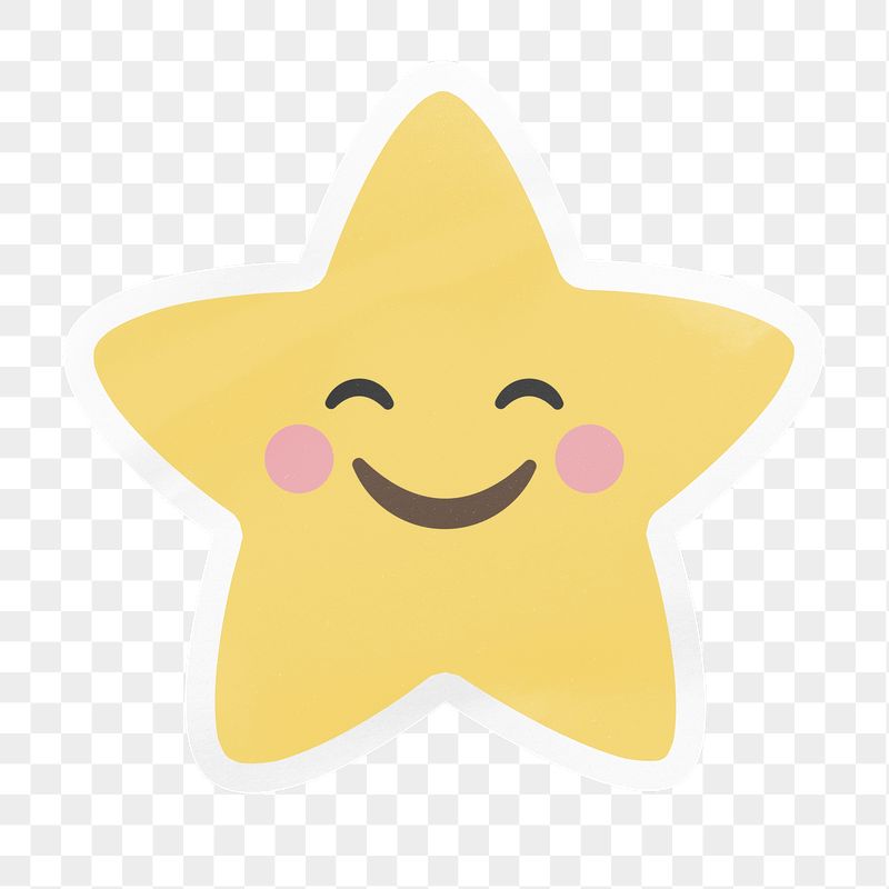 PNG smiling star emoji, digital | Free PNG - rawpixel
