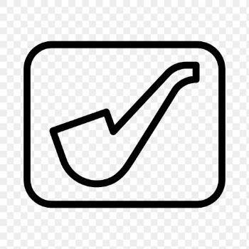 Png Smoking pipe outline icon permit symbol | Free stock illustration | High Resolution graphic
