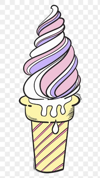 Png soft serve cartoon doodle sticker