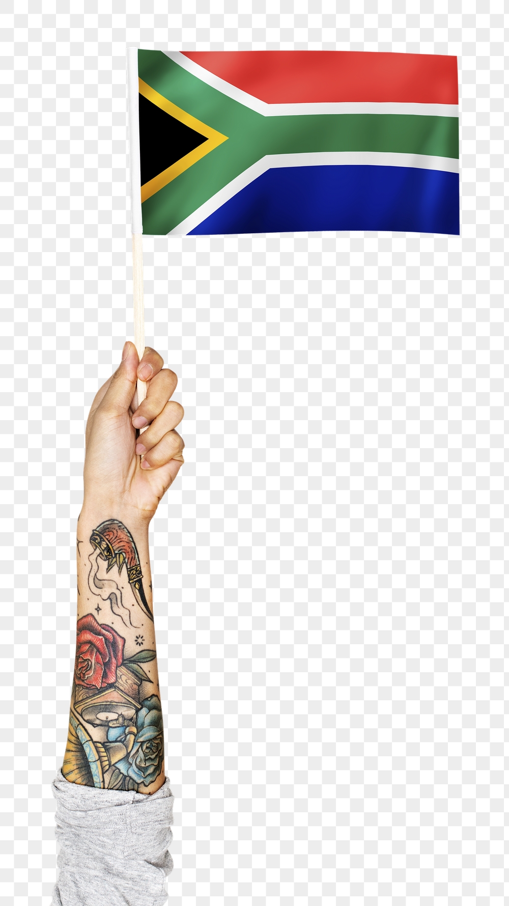 Png South Africa's flag in tattooed | Free PNG - rawpixel