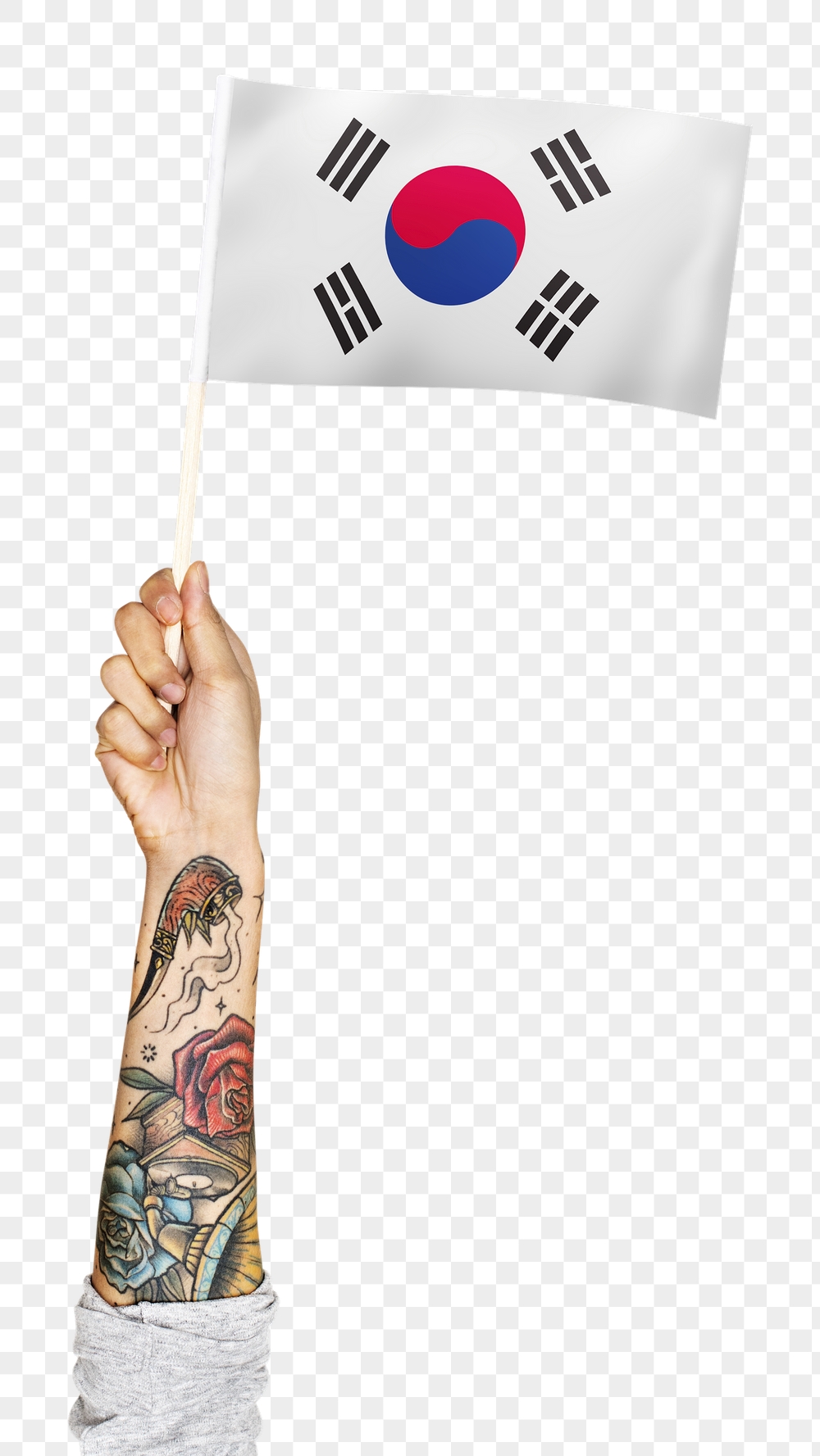 Png South Korea's flag, tattooed | Free PNG - rawpixel