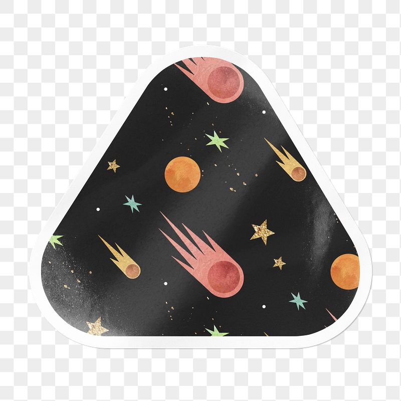 PNG space sticker, triangle shape | Free PNG - rawpixel