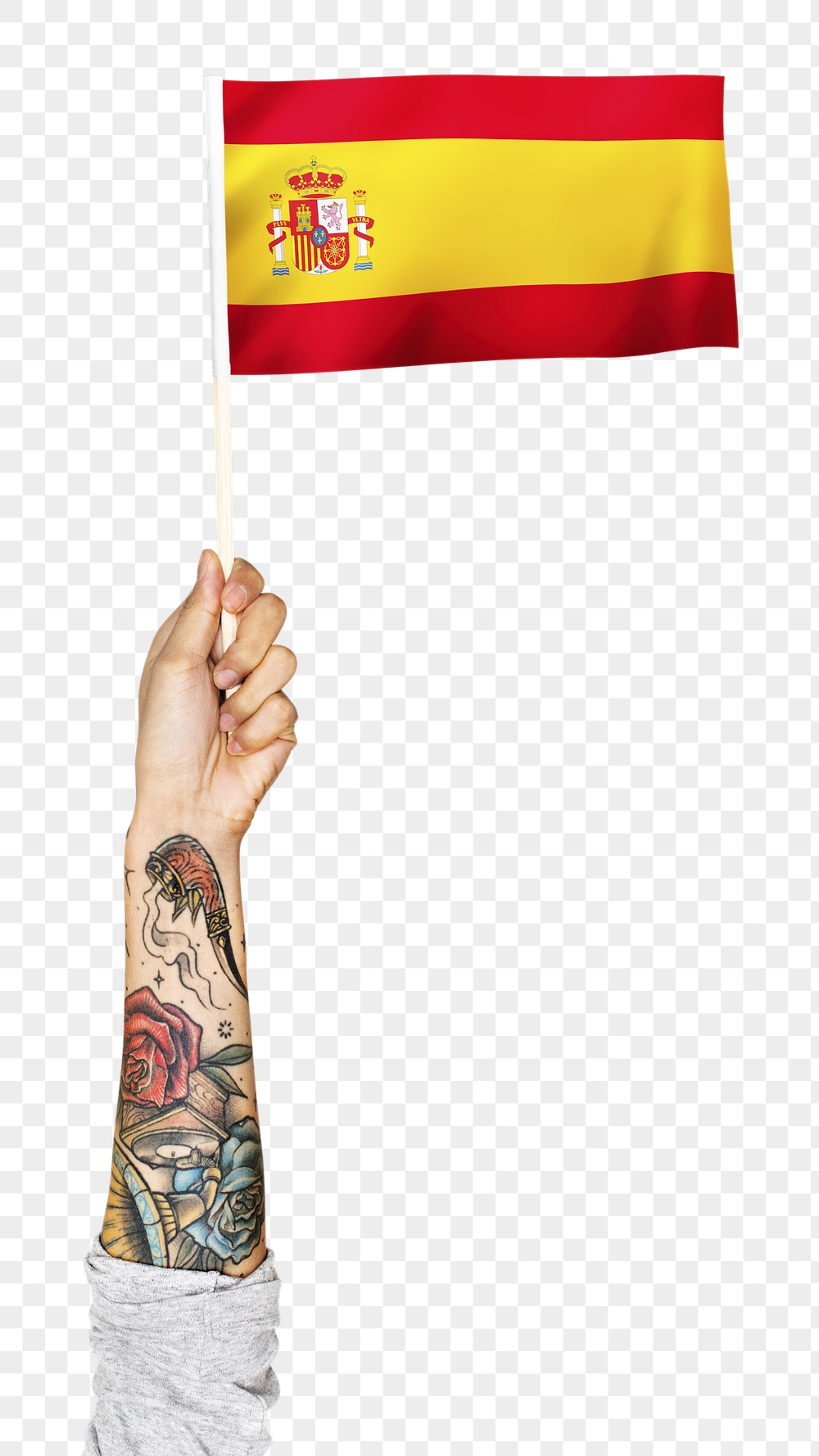 Png Spain's flag, tattooed hand | Free PNG - rawpixel